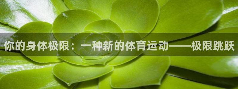 米兰体育平台：你的身体极限：一种新的体育运动——极限跳跃